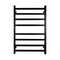 Black 912X620Mm Electric Heated Towel Rack Square 8 Bars