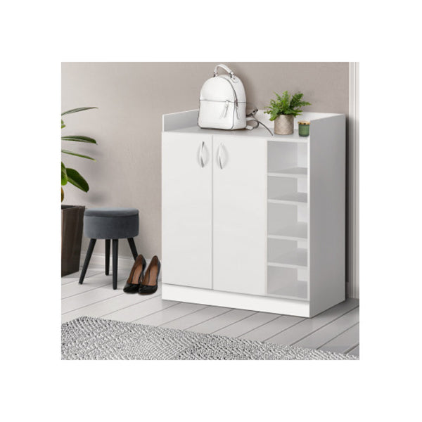 2-Door Shoe Cabinet Storage Cupboard