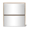 2-Layer Shoe Cabinet Mirror Oak 63 x 17 x 67 Cm