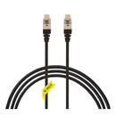 Pack Of 10 Cat 6A Rj45 S/Ftp Thin Lszh 30 Awg Network Cable Black