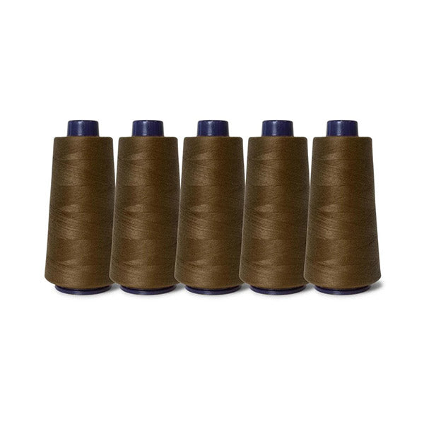 2000M Hemline Polyester Brown Sewing Overlocker Thread Pack