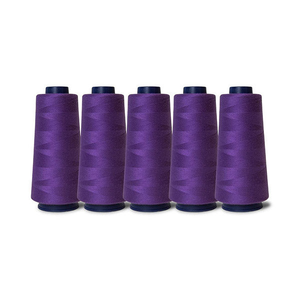 2000M Hemline Polyester Purple Sewing Overlocker Thread Pack