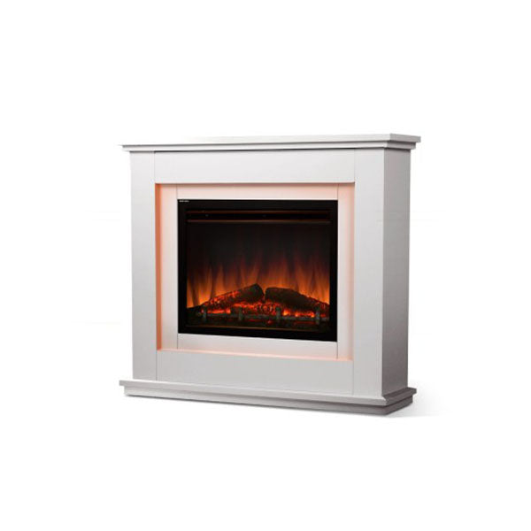 2000 W Electric Fireplace Mantle Portable Heater 3D Flame Effect White