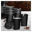 200 Pcs 16Oz Disposable Takeaway Coffee Paper Cups Triple Wall