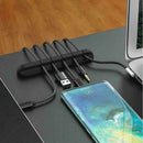 USB Wires Cable Winder Silicone Holder and Organizer Desktop Tidy Management Clips Cable Holder Organizer_3