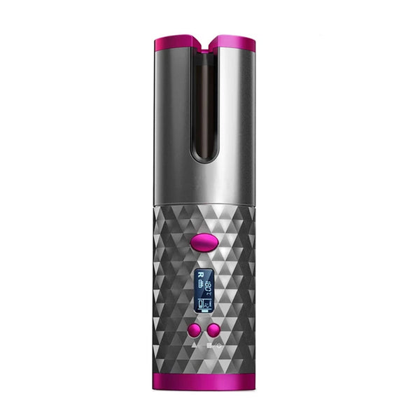 USB Rechargeable Cordless Auto-Rotating Ceramic Portable Hair Curler_6