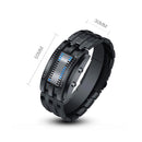 Creative Binary Watch LED Digital Display Buckle Type Lock Wristwatch_9