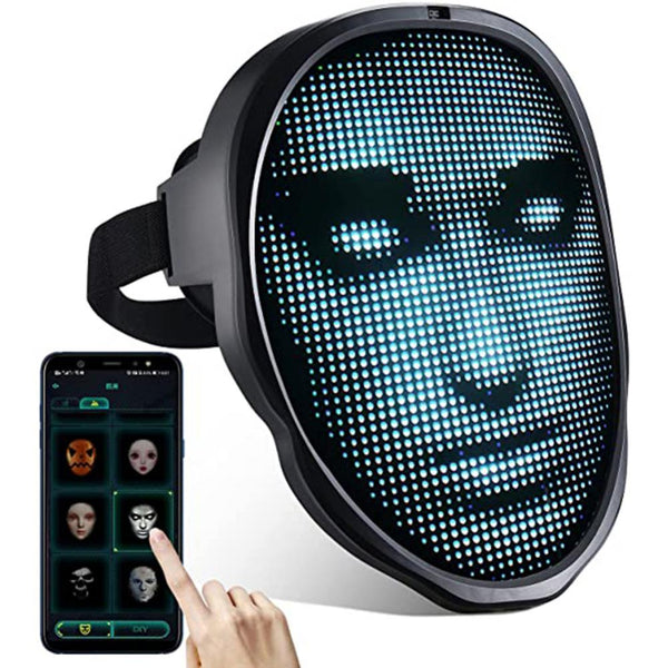 LED Face Transforming Luminous Face Mask for Halloween and Parties_0