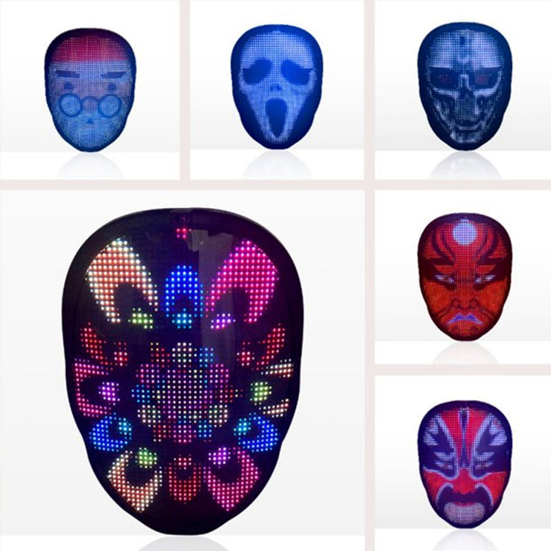 LED Face Transforming Luminous Face Mask for Halloween and Parties_25