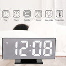USB Plugged-in Digital Display LED Mirror Alarm Table Clock_2