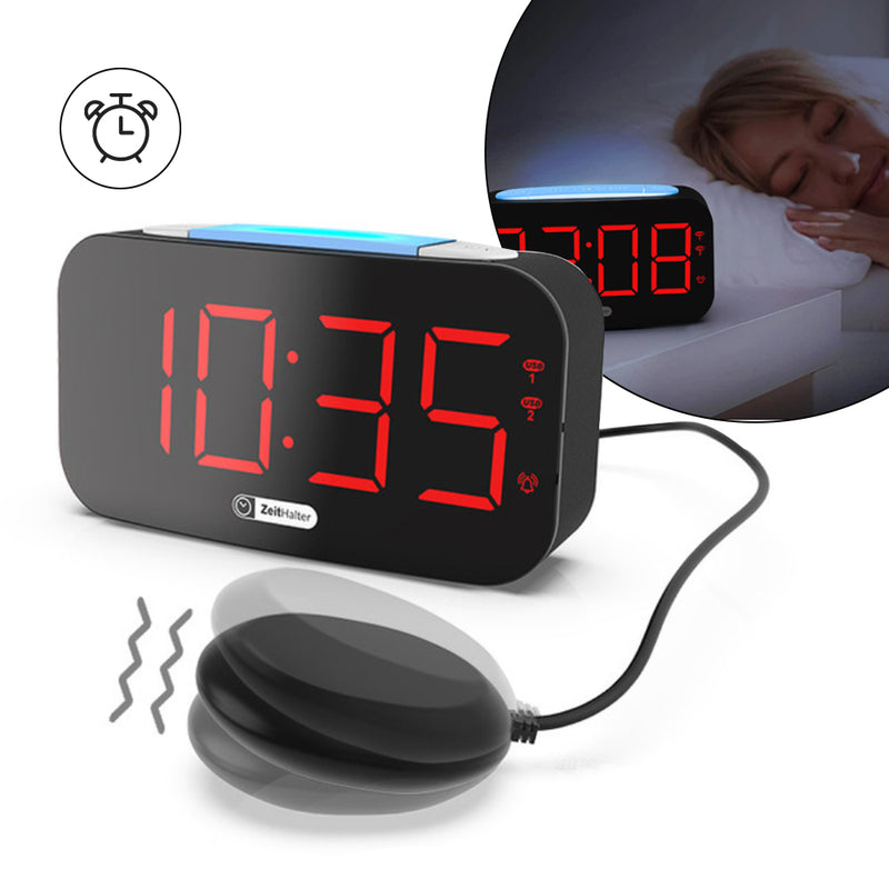 USB Plugged-in Digital Alarm Clock with Bed Vibrating Function_1