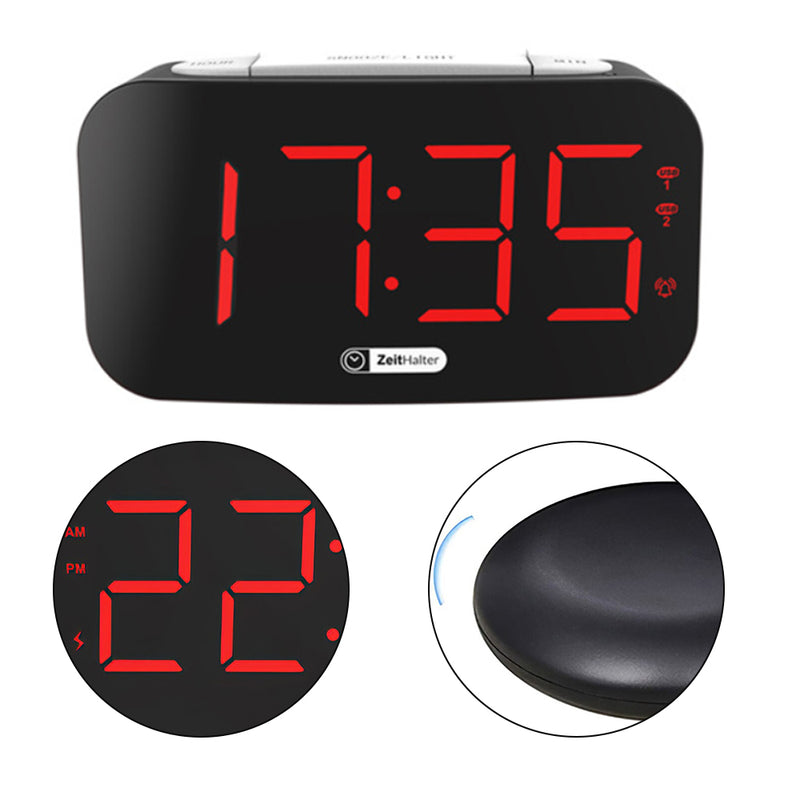 USB Plugged-in Digital Alarm Clock with Bed Vibrating Function_3