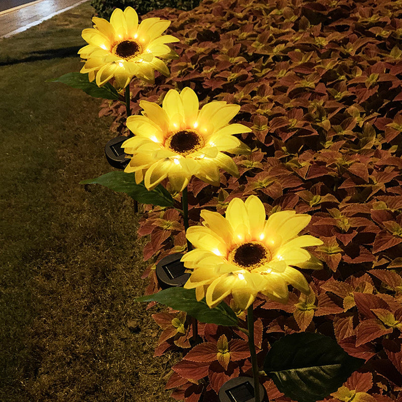 Solar Powered Sunflower Garden Lawn Light Decorations_4