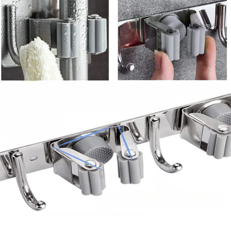 1/2 Pack Heavy-Duty Stainless-Steel Wall Mounted Space Saving Multifunctional Tools Organizer_5