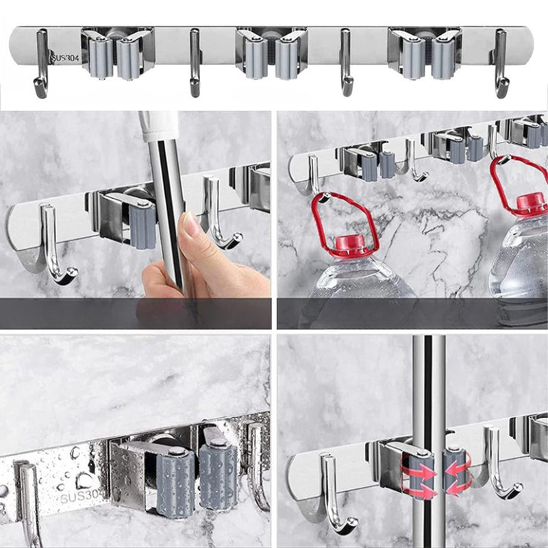 1/2 Pack Heavy-Duty Stainless-Steel Wall Mounted Space Saving Multifunctional Tools Organizer_7