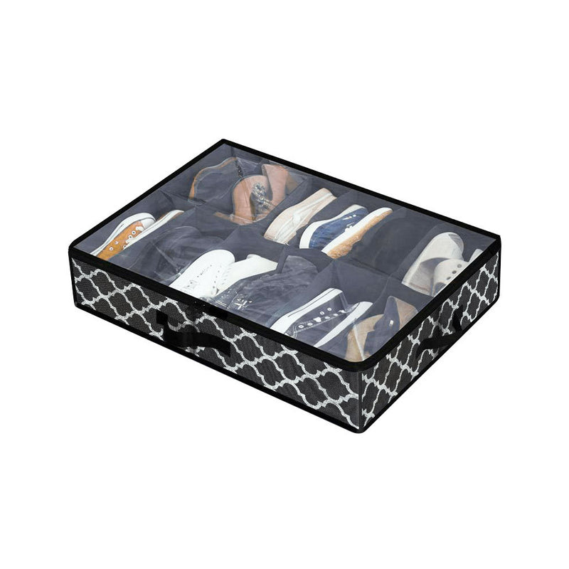 10 Grids Foldable Under the Bed Shoe Storage and Organizer_1