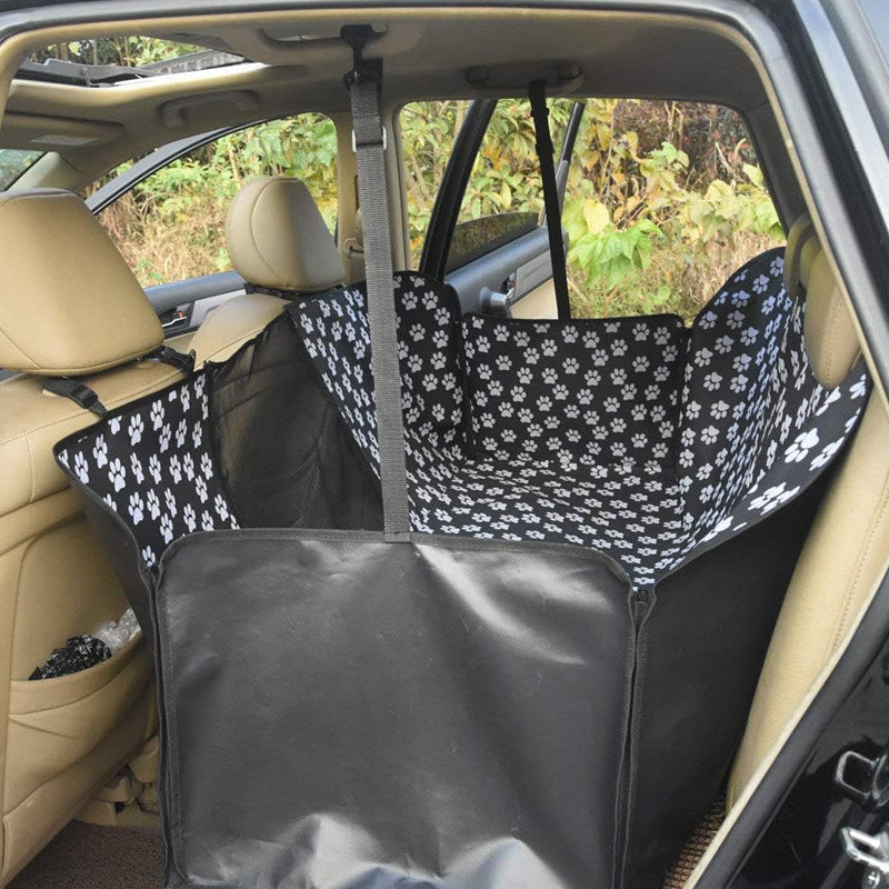 Dog Back Seat Cover with Perspective Mesh Window Waterproof Pet Hammock_2
