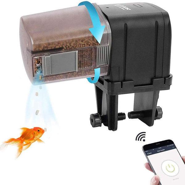 Wi-Fi Enabled Automatic Pet Fish Feeder Food Dispenser- USB Powered_0