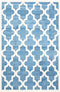 Lattice Pattern Blue White Rug