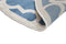 Lattice Pattern Blue White Rug