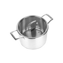 20Cm Stainless Steel Soup Pot With Glass Lid
