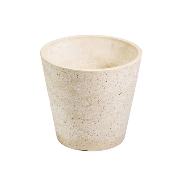 20Cm Stone White Cream Pot