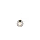20 Cm Twisted Single Clear Glass Pendant