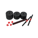 20Kg Adjustable Rubber Dumbbell Set Home Gym Exercise Weights