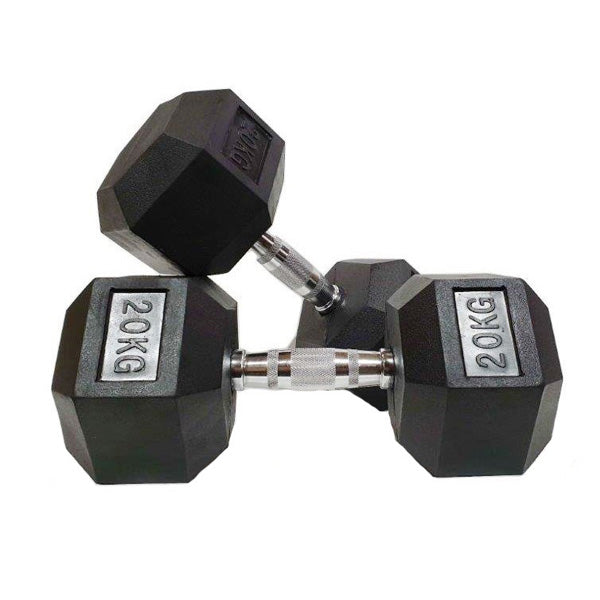 Morgan Rubber Hex Dumbbells Pair