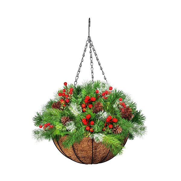 30 LED Lights Christmas Hanging Basket Ornament