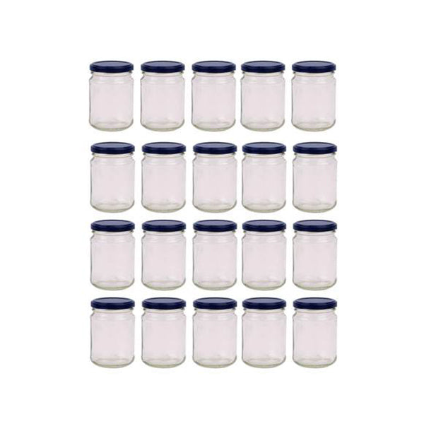 20 Pcs 150 Ml Flint Glass Jars Round Food Storage