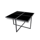 21 Pcs Outdoor Dining Set Black Poly Rattan