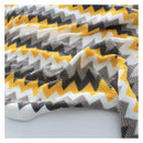 220Cm Yellow Acrylic Zigzag Throw Blanket