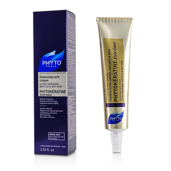 Phyto Phytokeratine Extreme Cleansing Care Cream Ultra Damaged Brittle And Dry Hair 75Ml