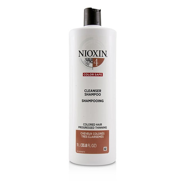 Nioxin Derma Purifying System 4 Cleanser Shampoo Colored Hair Progressed Thinning Color Safe 1000Ml