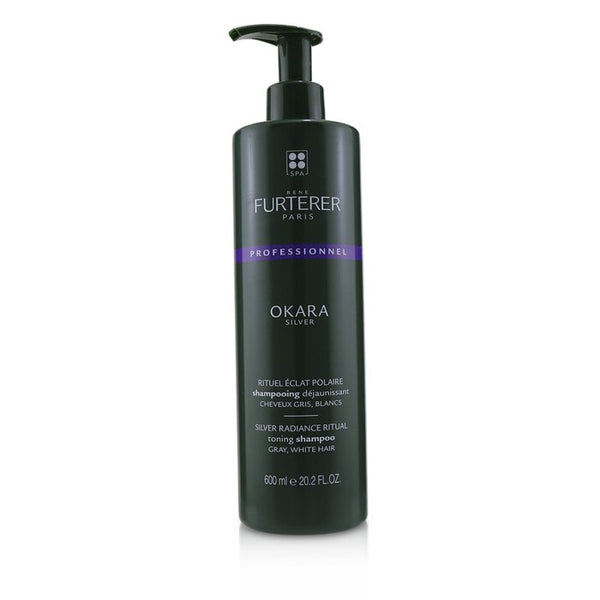 Rene Furterer Okara Silver Silver Radiance Ritual Toning Shampoo Gray White Hair Salon Product 600Ml