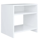 2 Pieces White Chipboard 40x30x40cm Bedside Cabinets