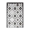 240Cm x 300Cm Moroccan Recycled Plastic Outdoor Rug Black And Cream