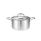 24Cm Stainless Steel Soup Pot With Glass Lid