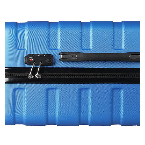 24 Inch Luggage Suitcase Trolley Travel Packing Lock Hard Shell Blue