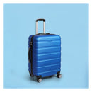 24 Inch Luggage Suitcase Trolley Travel Packing Lock Hard Shell Blue