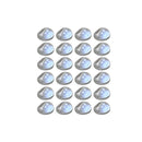 24 Pcs Outdoor Solar Wall Lamps Led Round Silver