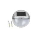24 Pcs Outdoor Solar Wall Lamps Led Round Silver