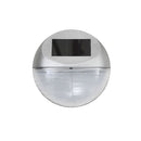 24 Pcs Outdoor Solar Wall Lamps Led Round Silver
