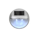 24 Pcs Outdoor Solar Wall Lamps Led Round Silver