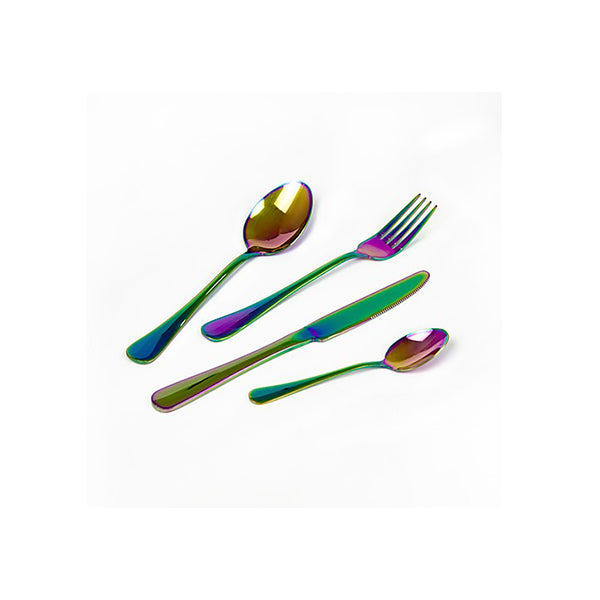 24Pcs Rainbow Stainless Steel Cutlery Set