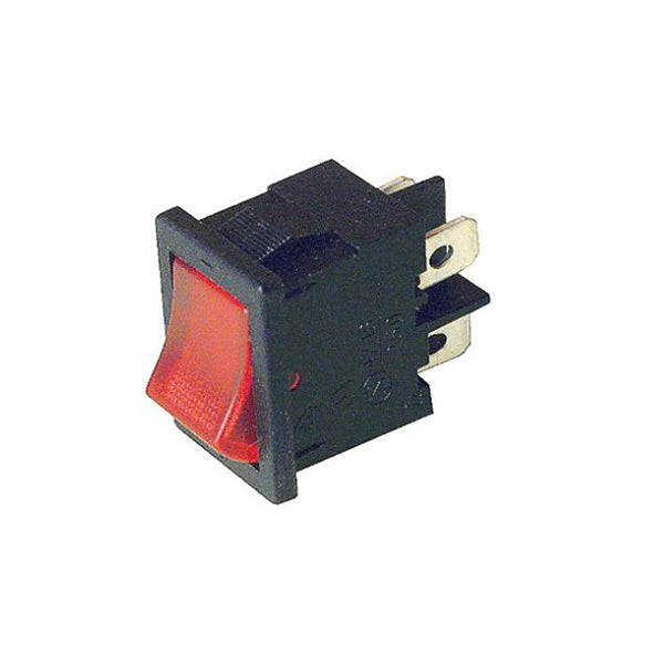250Vac 6A Dpst Mini Rocker Switch Red