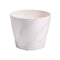 25Cm Red And White Marble Pot