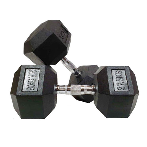 Morgan Rubber Hex Dumbbells Pair