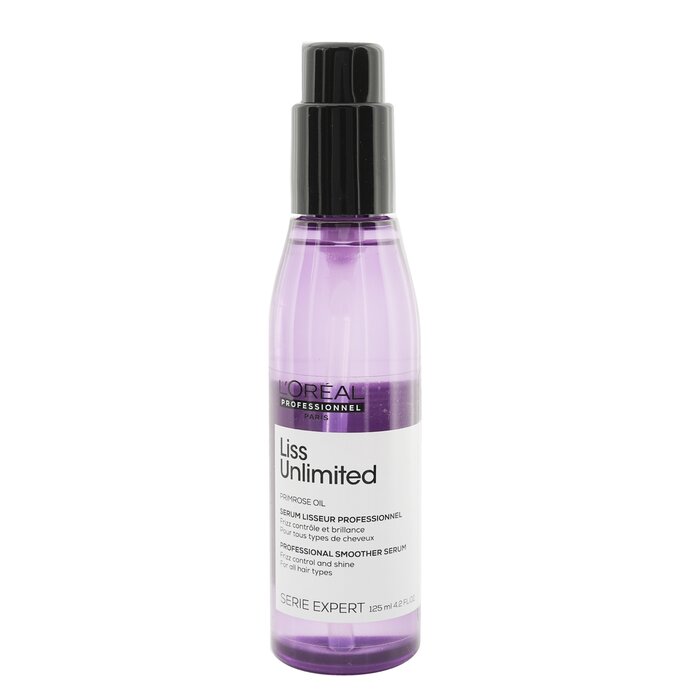 L Oreal Professionnel Serie Expert Liss Unlimited Primrose Oil Frizz Control And Shine Smoother Serum All Hair Type 125Ml